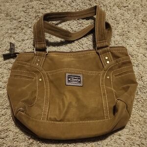 Brown Vintage Canvas Fossil Women's Bag